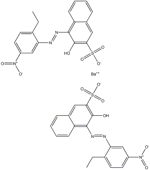 Bis[1-[(2-ethyl-5-nitrophenyl)azo]-2-hydroxy-3-naphthalenesulfonic acid]barium salt Struktur