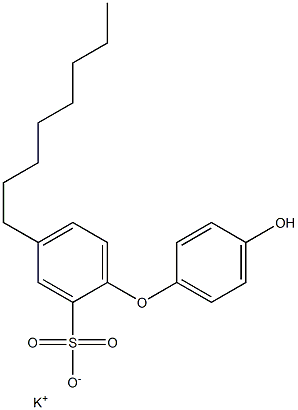 4'-Hydroxy-4-octyl[oxybisbenzene]-2-sulfonic acid potassium salt Struktur