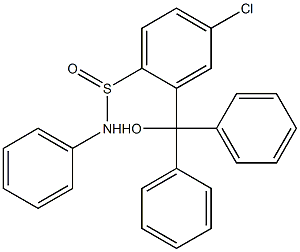 2-(Diphenylhydroxymethyl)-N-phenyl-4-chlorobenzenesulfinamide Struktur