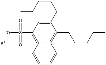 3,4-Dipentyl-1-naphthalenesulfonic acid potassium salt Struktur