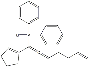 1-(1-Cyclopentenyl)-1-(diphenylphosphinyl)-1,2,6-heptatriene Struktur