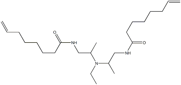 N,N'-[Ethyliminobis(2-methyl-2,1-ethanediyl)]bis(7-octenamide) Struktur