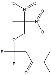 1,1-Difluoro-4-methyl-1-(2,2-dinitropropyloxy)-3-pentanone Struktur