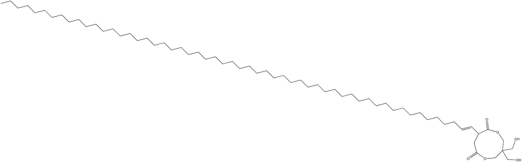 3,3-Bis(hydroxymethyl)-8-(1-hexapentacontenyl)-1,5-dioxacyclononane-6,9-dione Struktur