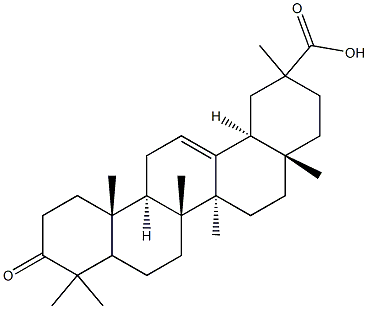 3-Oxoolean-12-en-29-oic acid Struktur