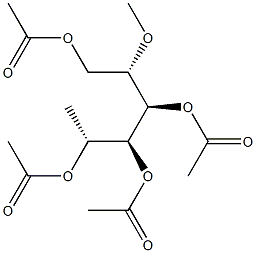 1-O,3-O,4-O,5-O-Tetraacetyl-2-O-methylfucitol Struktur