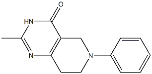 2-Methyl-6-phenyl-5,6,7,8-tetrahydropyrido[4,3-d]pyrimidin-4(3H)-one Struktur