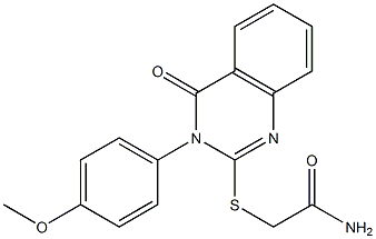 2-(2-Amino-2-oxoethylthio)-3-(4-methoxyphenyl)-quinazolin-4(3H)-one Struktur