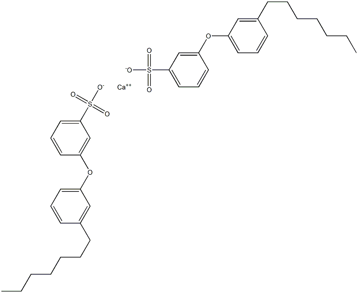 Bis[3-(3-heptylphenoxy)benzenesulfonic acid]calcium salt Struktur