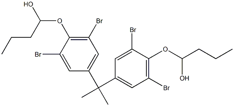 2,2-Bis[3,5-dibromo-4-(1-hydroxybutoxy)phenyl]propane Struktur