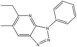 3-Phenyl-5-ethyl-6-methyl-3H-1,2,3-triazolo[4,5-b]pyridine Struktur