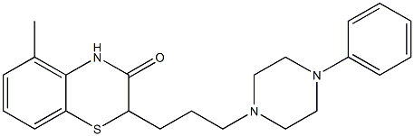 2-[3-[4-(Phenyl)piperazin-1-yl]propyl]-5-methyl-2H-1,4-benzothiazin-3(4H)-one Struktur