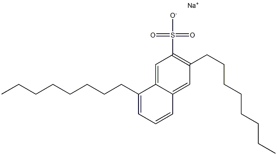 3,8-Dioctyl-2-naphthalenesulfonic acid sodium salt Struktur