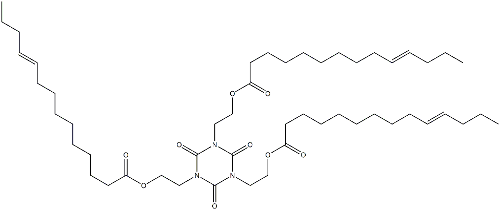 1,3,5-Tris[2-(10-tetradecenoyloxy)ethyl]hexahydro-1,3,5-triazine-2,4,6-trione Struktur