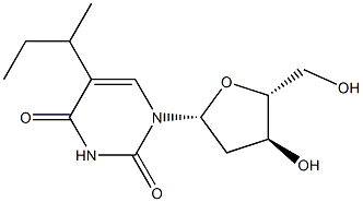 5-(1-Methylpropyl)-2'-deoxyuridine Struktur