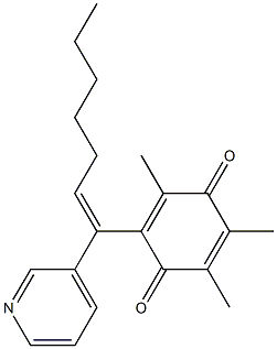 2-[(Z)-1-(3-Pyridinyl)-1-heptenyl]-3,5,6-trimethyl-p-benzoquinone Struktur