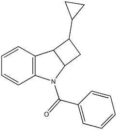 3-Benzoyl-1-cyclopropyl-2,2a,3,7b-tetrahydro-1H-cyclobut[b]indole Struktur