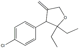 2,2-ジエチル-3-(4-クロロフェニル)メチレンテトラヒドロフラン 化學(xué)構(gòu)造式