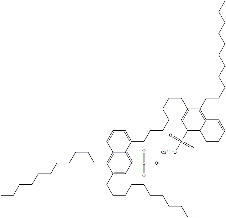 Bis(3,4-diundecyl-1-naphthalenesulfonic acid)calcium salt Struktur