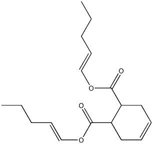 4-Cyclohexene-1,2-dicarboxylic acid bis(1-pentenyl) ester Struktur