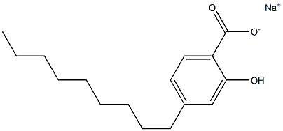 4-Nonyl-2-hydroxybenzoic acid sodium salt Struktur