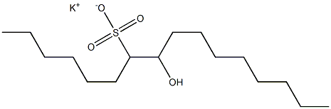 8-Hydroxyhexadecane-7-sulfonic acid potassium salt Struktur