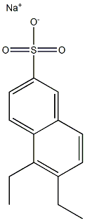 5,6-Diethyl-2-naphthalenesulfonic acid sodium salt Struktur