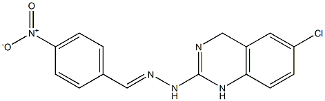 4-Nitrobenzaldehyde [[6-chloro-1,4-dihydroquinazolin]-2-yl]hydrazone Struktur