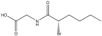 (-)-N-[(S)-2-Bromohexanoyl]glycine Struktur