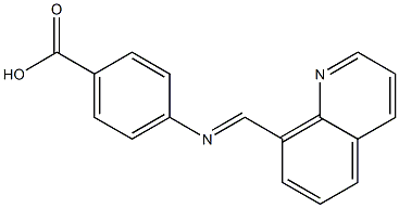 4-[[(Quinolin-8-yl)methylene]amino]benzoic acid Struktur