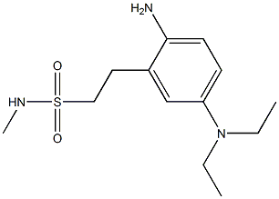 2-Amino-5-(diethylamino)-N-methylbenzeneethanesulfonamide Struktur