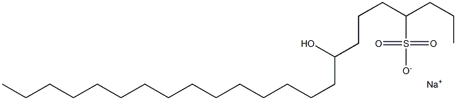 8-Hydroxytricosane-4-sulfonic acid sodium salt Struktur