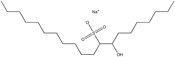 8-Hydroxyicosane-9-sulfonic acid sodium salt Struktur