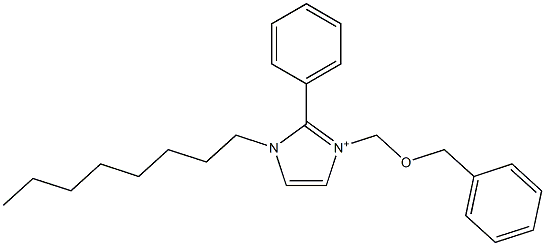 1-Octyl-2-phenyl-3-[(benzyloxy)methyl]-1H-imidazol-3-ium Struktur