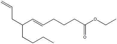 (5E)-7-Butyl-5,9-decadienoic acid ethyl ester Struktur