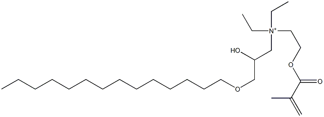 N,N-Diethyl-2-hydroxy-N-[2-[(2-methyl-1-oxo-2-propenyl)oxy]ethyl]-3-(tetradecyloxy)-1-propanaminium Struktur