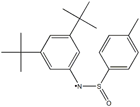 N-(3,5-Di-tert-butylphenyl)-N-(4-methylphenylsulfinyl)aminyl radical Struktur