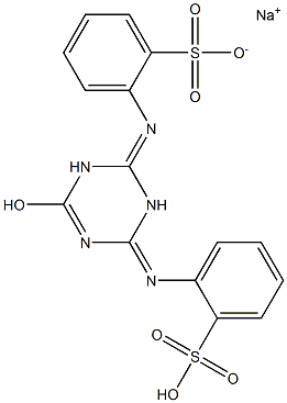 2,4-Di(sulfophenylimino)-6-hydroxy-1,3,5-triazine sodium salt Struktur