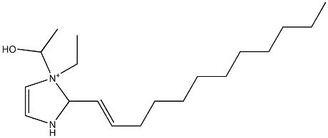 2-(1-Dodecenyl)-1-ethyl-1-(1-hydroxyethyl)-4-imidazoline-1-ium Struktur