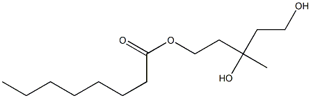 Octanoic acid 3,5-dihydroxy-3-methylpentyl ester Struktur