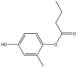 Butyric acid 4-hydroxy-2-methylphenyl ester Struktur