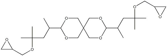 3,9-Bis(1,3,3-trimethyl-3-glycidyloxypropyl)-2,4,8,10-tetraoxaspiro[5.5]undecane Struktur