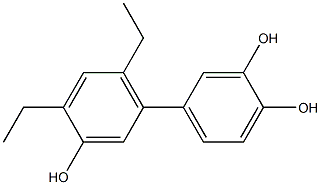 4',6'-Diethyl-1,1'-biphenyl-3,3',4-triol Struktur