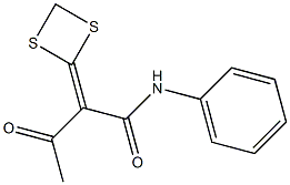 2-(1,3-Dithietan-2-ylidene)-3-oxo-N-phenylbutyramide Struktur