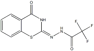 2,3-Dihydro-2-[2-(trifluoroacetyl)hydrazono]-4H-1,3-benzothiazin-4-one Struktur