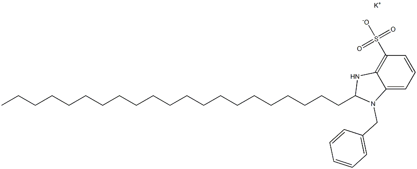 1-Benzyl-2,3-dihydro-2-henicosyl-1H-benzimidazole-4-sulfonic acid potassium salt Struktur