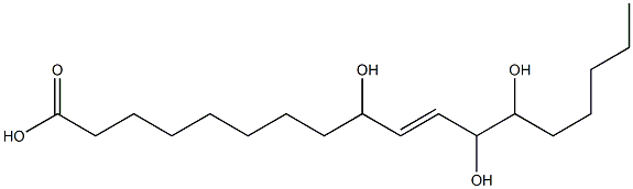 (10E)-9,12,13-Trihydroxy-10-octadecenoic acid Struktur