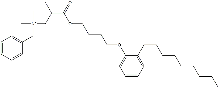 N,N-Dimethyl-N-benzyl-N-[2-[[4-(2-nonylphenyloxy)butyl]oxycarbonyl]propyl]aminium Struktur