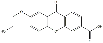 7-(2-Hydroxyethoxy)-9-oxo-9H-xanthene-3-carboxylic acid Struktur