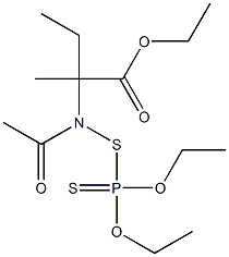 2-[[(Diethoxyphosphinothioyl)thio]acetylamino]-2-methylbutanoic acid ethyl ester Struktur